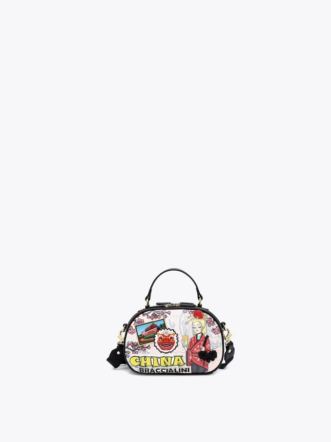 Cartoon Print Faux Leather Crossbody And Top Handle Bag for Everyday Use