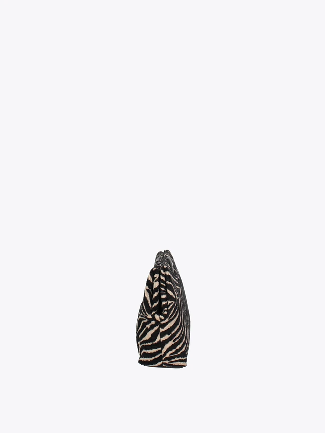 Zebra Print Calf Hair Shoulder Bag for Luxury Everyday Statement