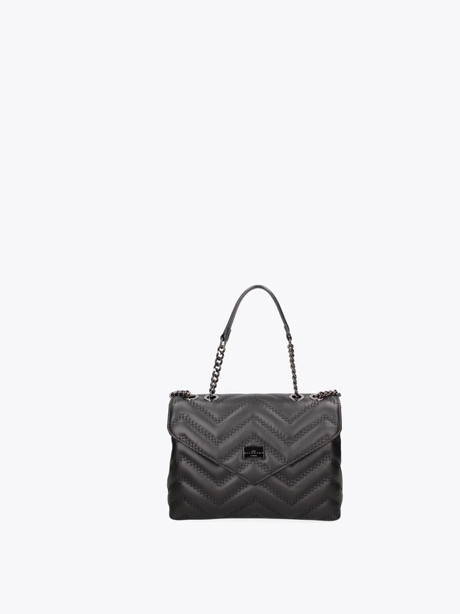 Leather Chevron Quilted Shoulder Bag for Everyday Use