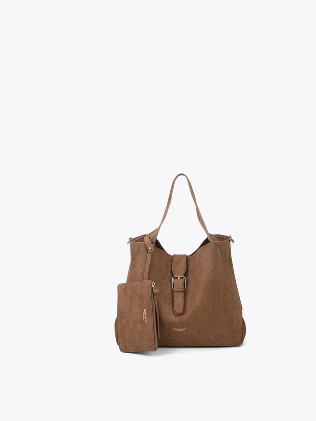 Women's Compact Handbag In Vegan Leather For Work - Stylish Design