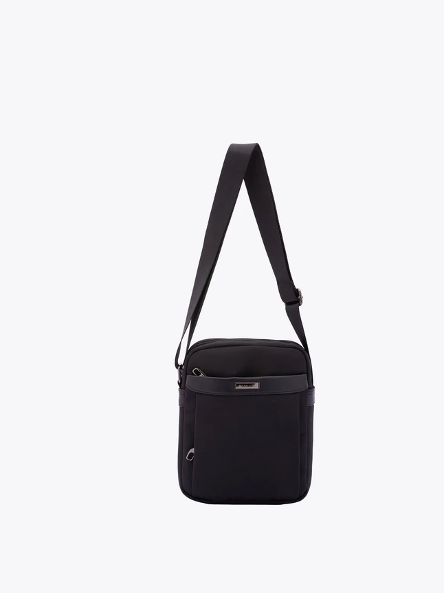 Minimalist Nylon Crossbody Bag for Everyday Use with Front Zipper Pocket