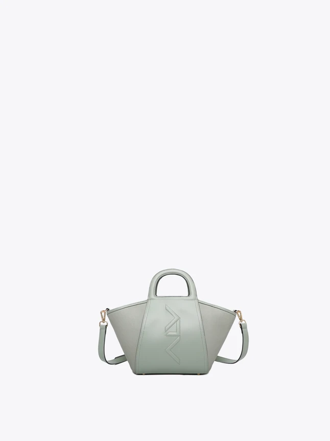 Leather Geometric Mini Top Handle Satchel Bag for Everyday Use