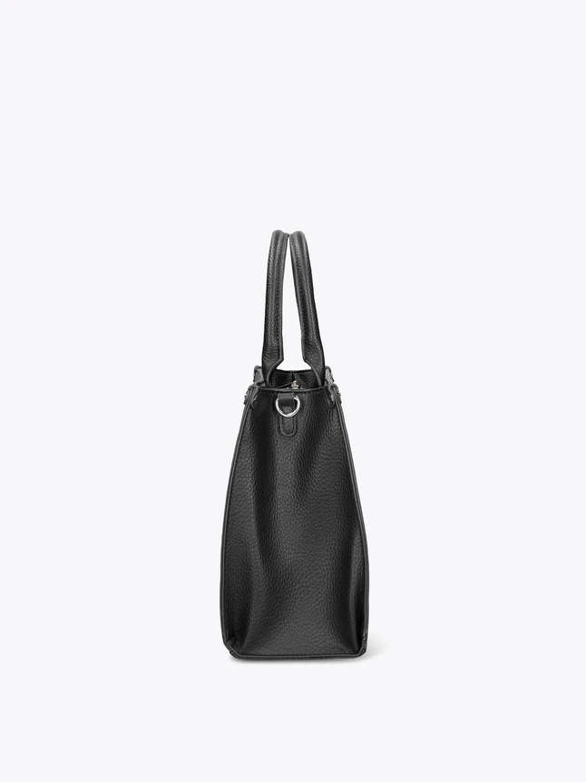 Chic Grained Leather Top Handle Shoulder Bag for Sophisticated Daily Carry