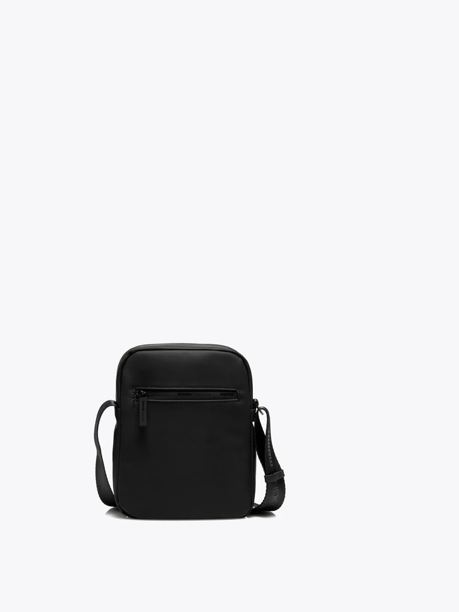 Men's Crossbody Bag In Vegan Leather For Work - Elegant Design