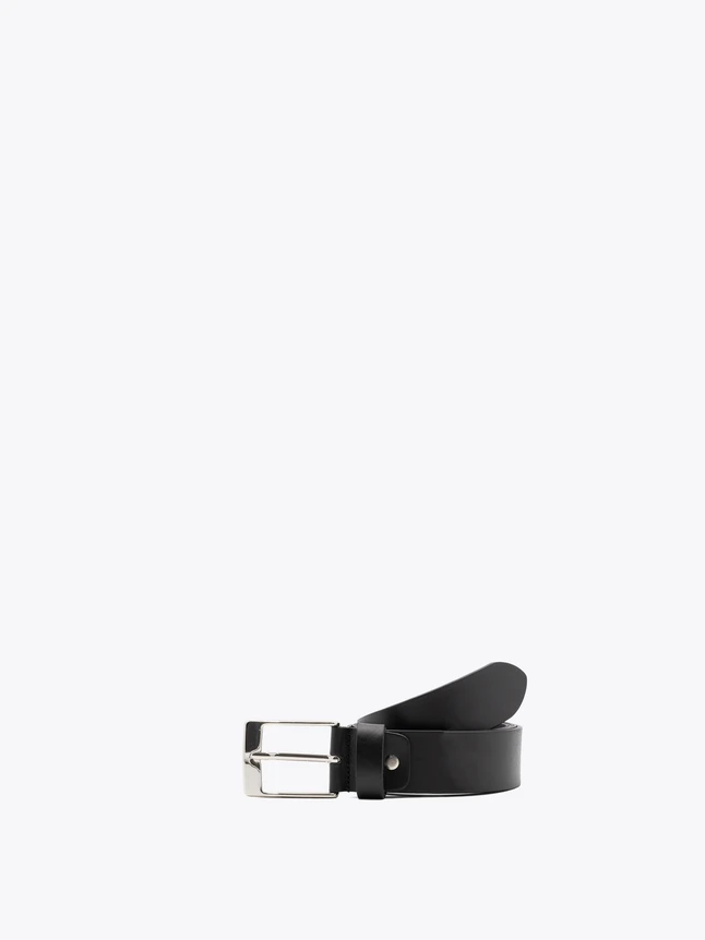 Premium Leather Belt Polished Pin Buckle for Everyday Versatility