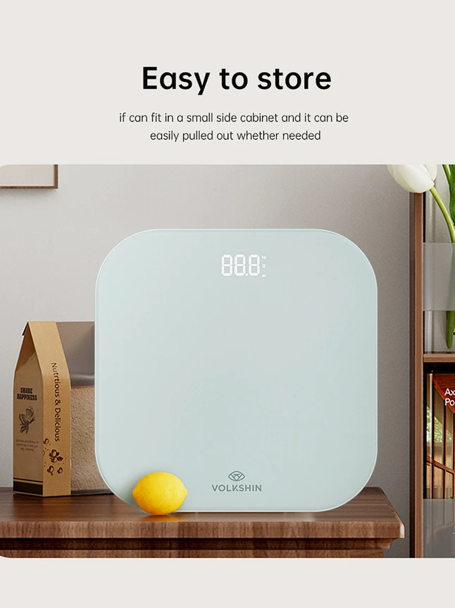 Minimalist Plastic Bathroom Scale with Digital Display for Home Use