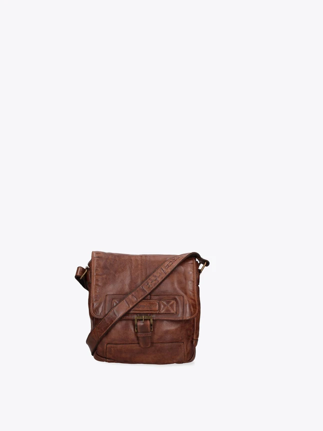 Vintage Leather Messenger Bag Crossbody for Everyday Travel