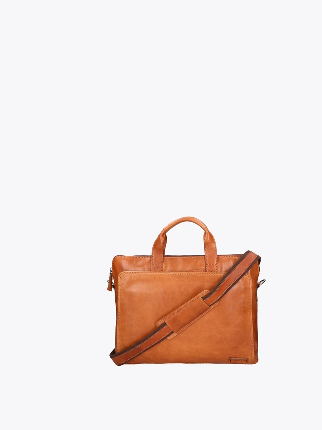 Leather Minimalist Messenger Bag with Shoulder Strap for Laptop