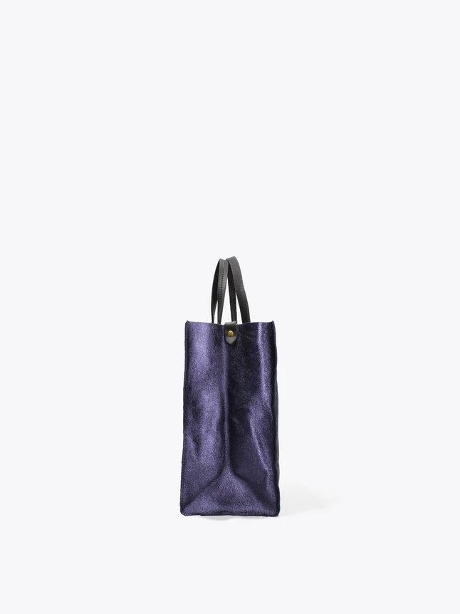 Elevated Textured Metallic Leather Shoulder Tote Bag Daily Carry