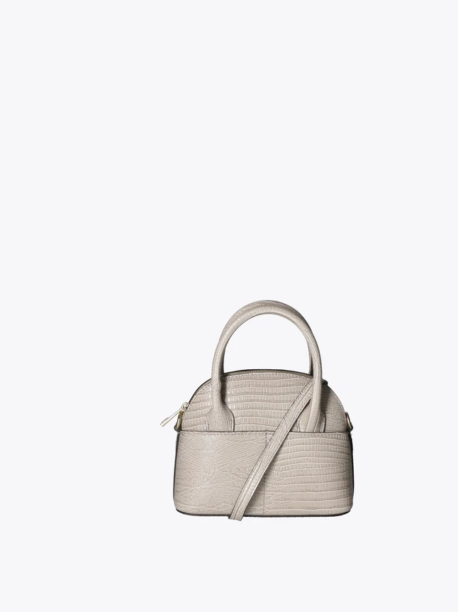 Crocodile Embossed Leather Top Handle Satchel Bag for Everyday Use