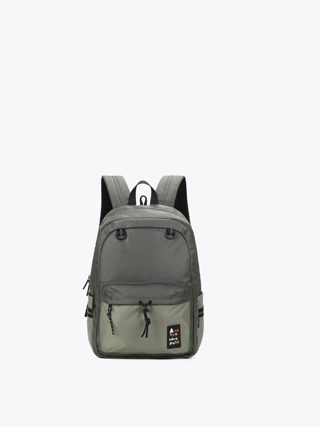 Versatile Lightweight Fabric Backpack With Front Cinch Pocket For Everyday Travel