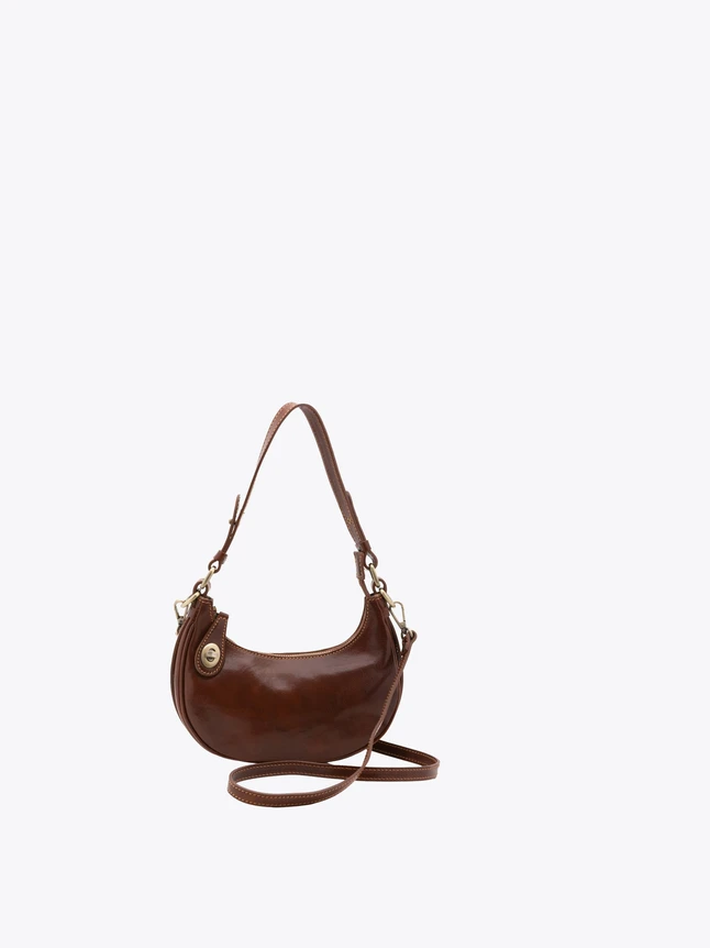 Leather Crescent Hobo Shoulder Bag for Everyday Use