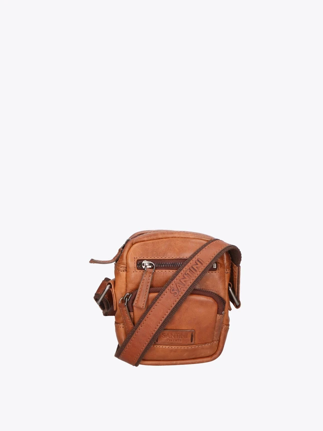 Leather Mini Crossbody Bag Zipper Pouch for Daily Essentials