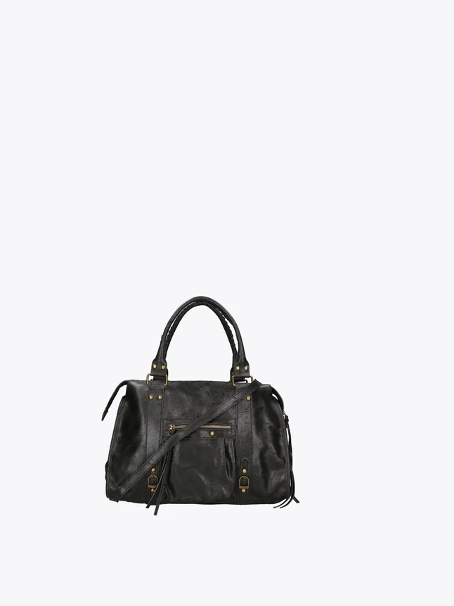 Canvas Satchel Bag with Front Pocket Details And Top Handles for Everyday Use