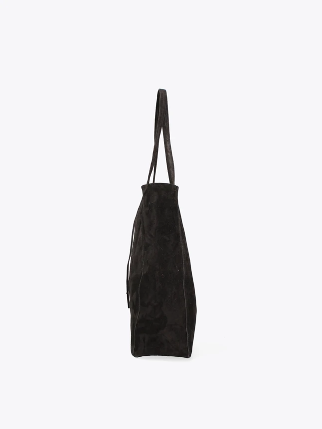 Soft Suede Everyday Shoulder Bag Modern Minimalist Carryall Design