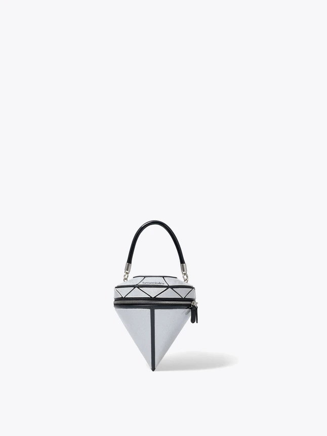 Geometric Leather Mini Bag Top Handle Daily Use