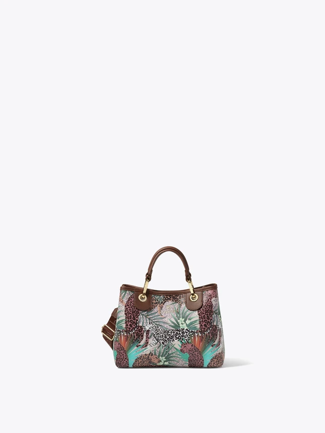 Zebra Print Leather Tote Bag Top Handle for Everyday Use