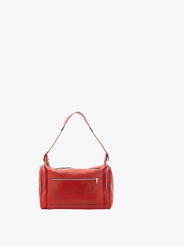 Leather Satchel Handbag with Top Handle And Front Zipper Pocket for Everyday Use