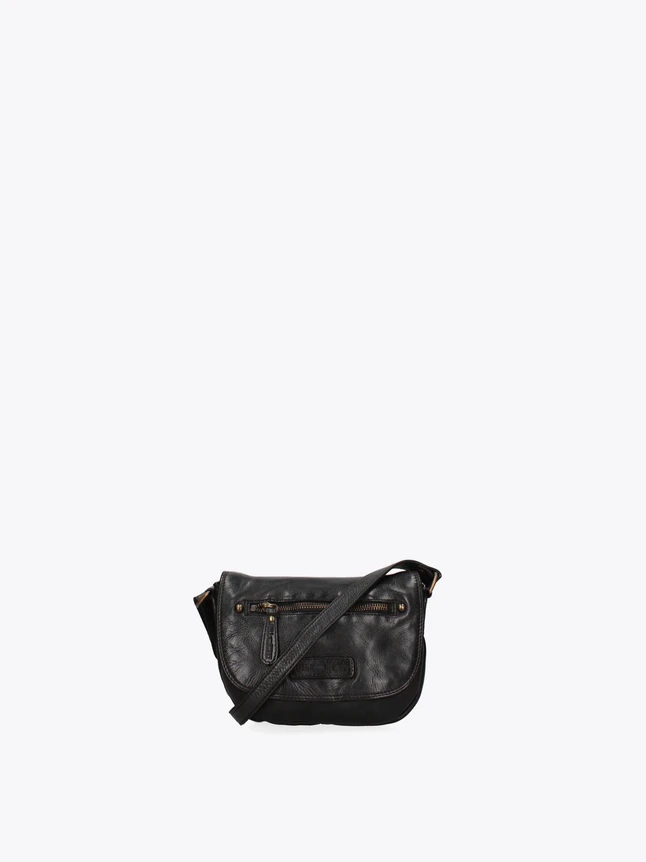 Leather Crossbody Bag for Everyday Essentials with Front Zip Pocket