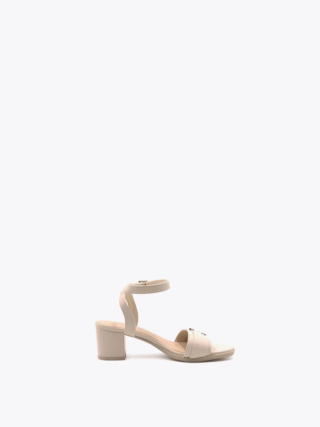 Minimalist Leather Block Heel Ankle Strap Sandal for Everyday Wear
