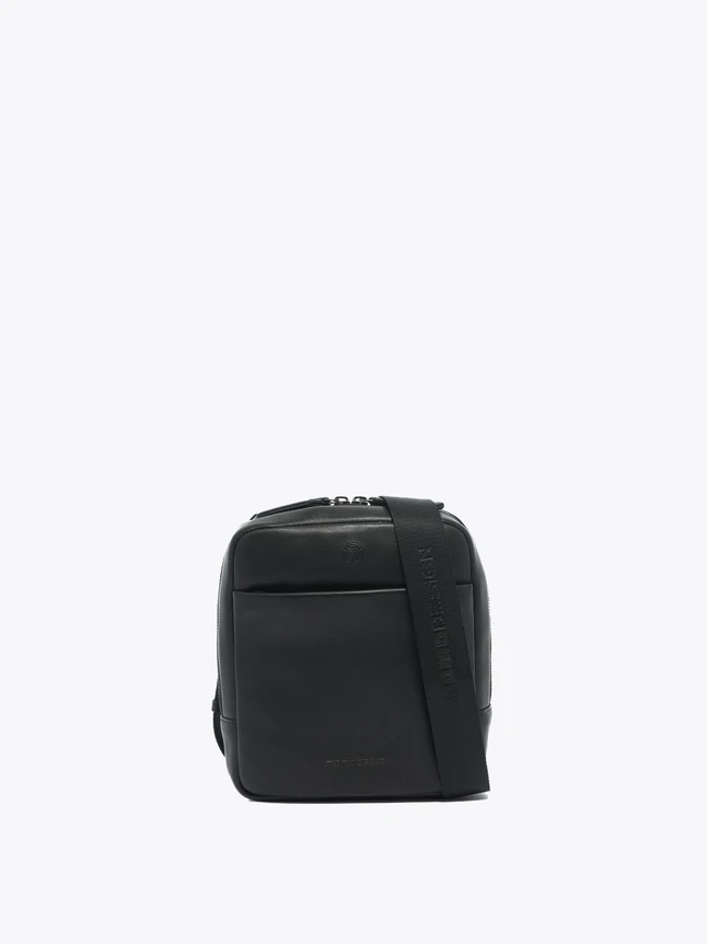 Leather Crossbody Bag for Everyday Use with Front Pocket and Adjustable Strap