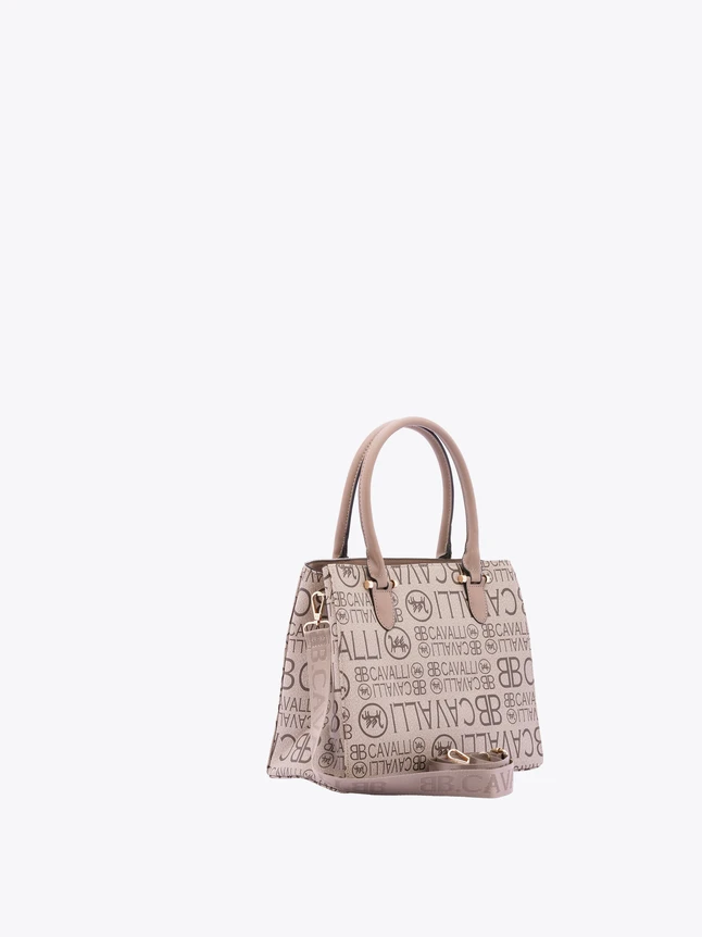 Monogram Canvas Tote with Removable Crossbody Strap for Everyday Use