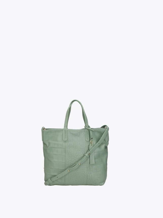 Crocodile Embossed Leather Tote Bag for Everyday Use
