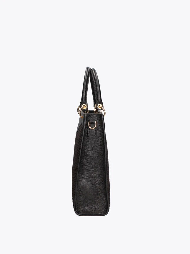 Refined Grained Leather Top Handle Handbag Professional Versatile Carryall