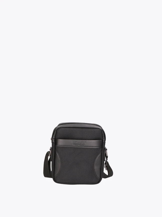 Minimalist Leather Crossbody Bag Front Patch Pocket for Daily Essentials