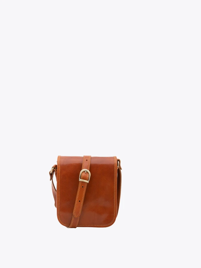 Leather Flap Crossbody Bag with Adjustable Strap for Daily Use
