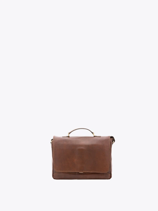 Vintage Leather Satchel Bag for Office Work