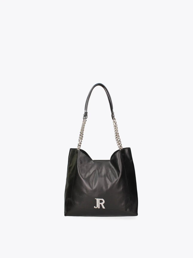 Minimalist Leather Tote Bag for Daily Use with Chain Strap