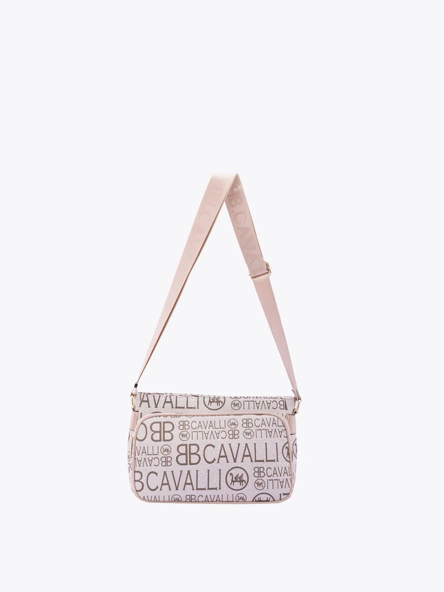 Monogram Logo Print Fabric Crossbody Bag for Everyday Use