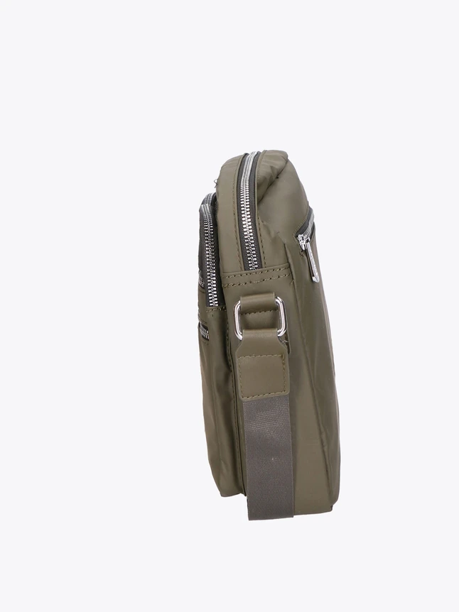 Modern Nylon Crossbody Bag with Multi Zip Pockets for Daily Travel