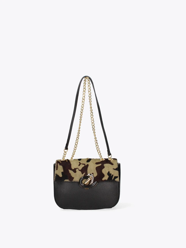 Camouflage Flap Leather Chain Crossbody Bag for Everyday Use
