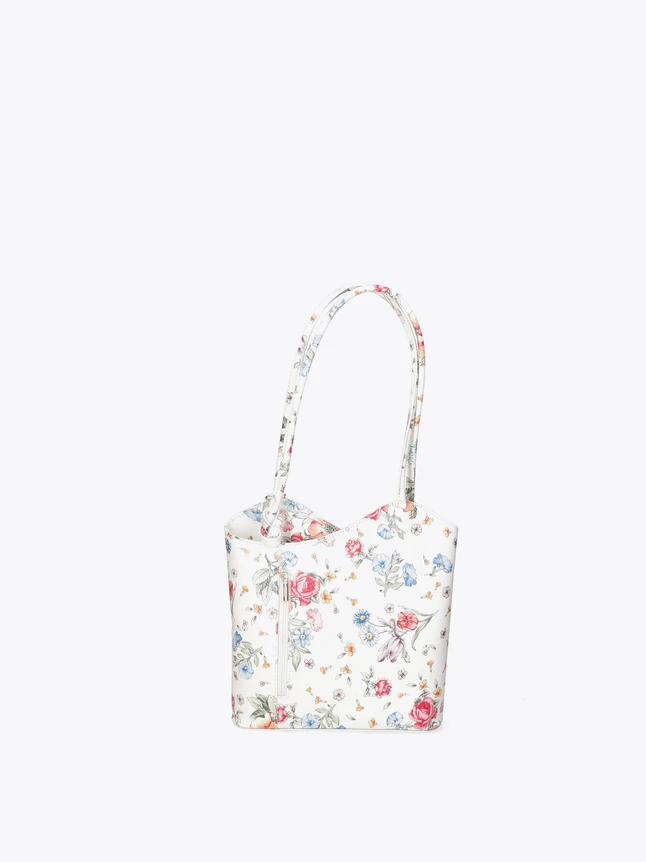 Floral Print Cotton Canvas Tote Bag for Everyday Use