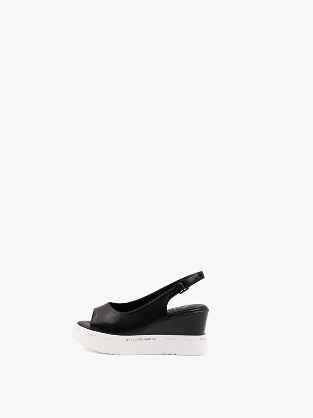 Leather Slingback Wedge Sandals for Everyday Comfort