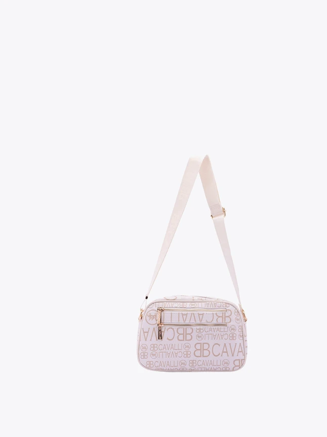 Monogram Print Crossbody Bag PU Leather for Everyday Use