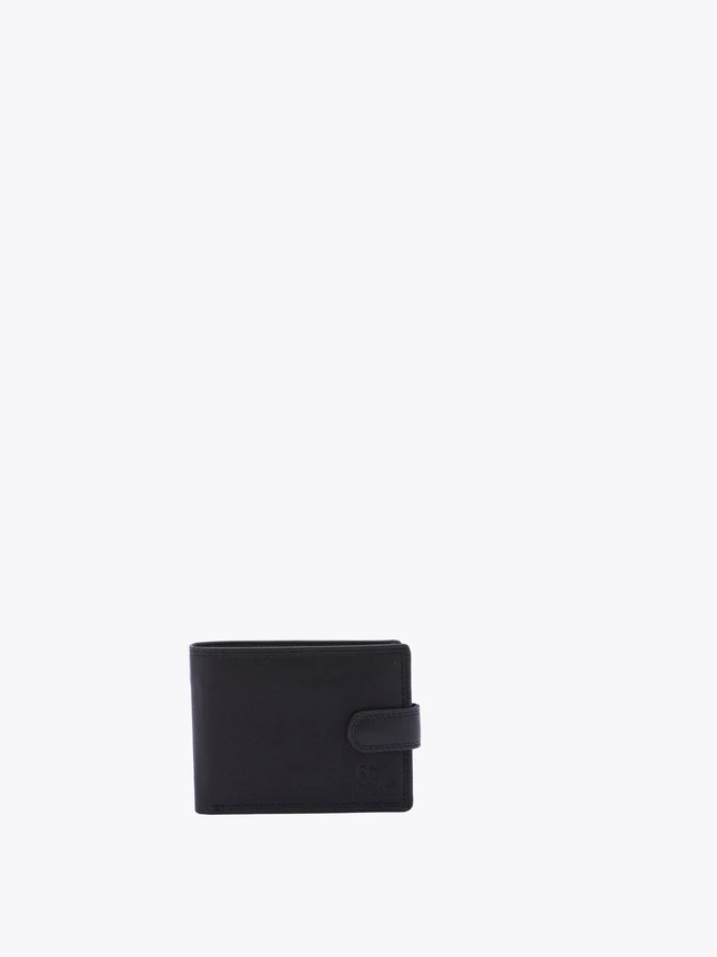 Compact Leather Wallet with Snap Closure for Daily Essentials