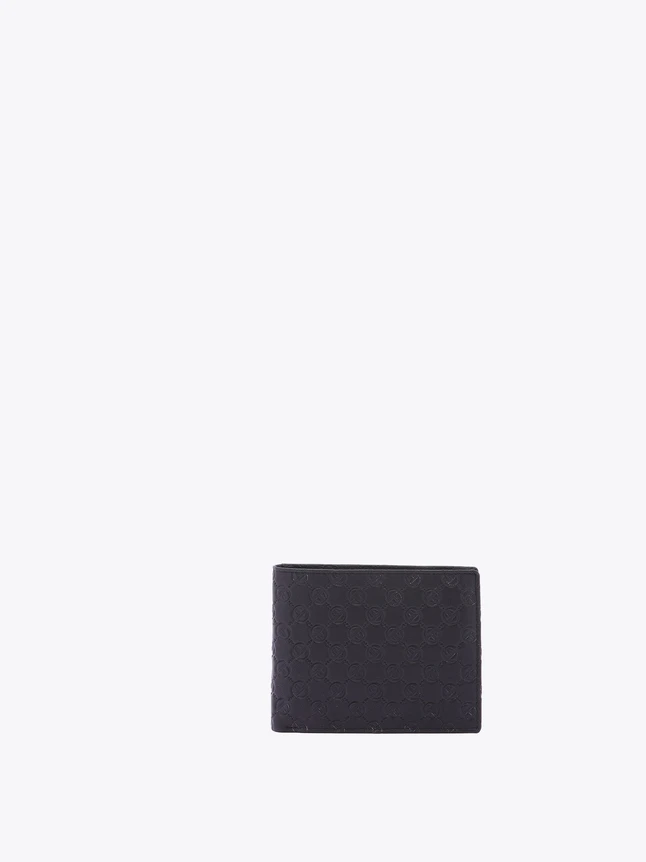 Compact Monogram Leather Wallet Card Holder for Everyday Use