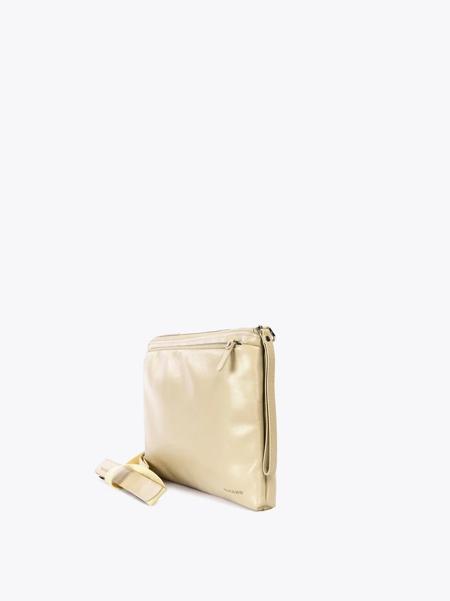 Minimalist Leather Clutch with Detachable Strap Crossbody for Everyday Use