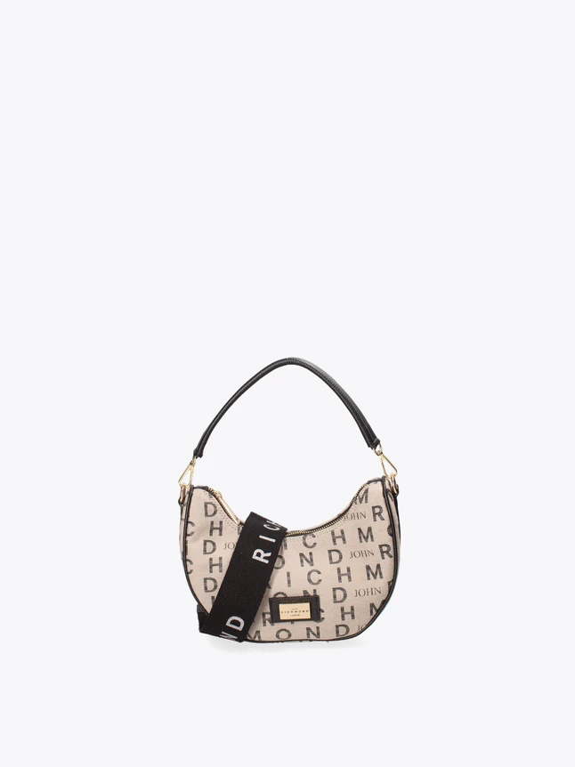 Monogram Canvas Shoulder Bag with Top Handle for Everyday Use