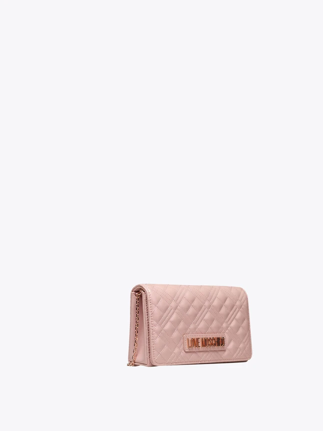 Quilted Chain Wallet Bag Leather Crossbody for Evening Outings