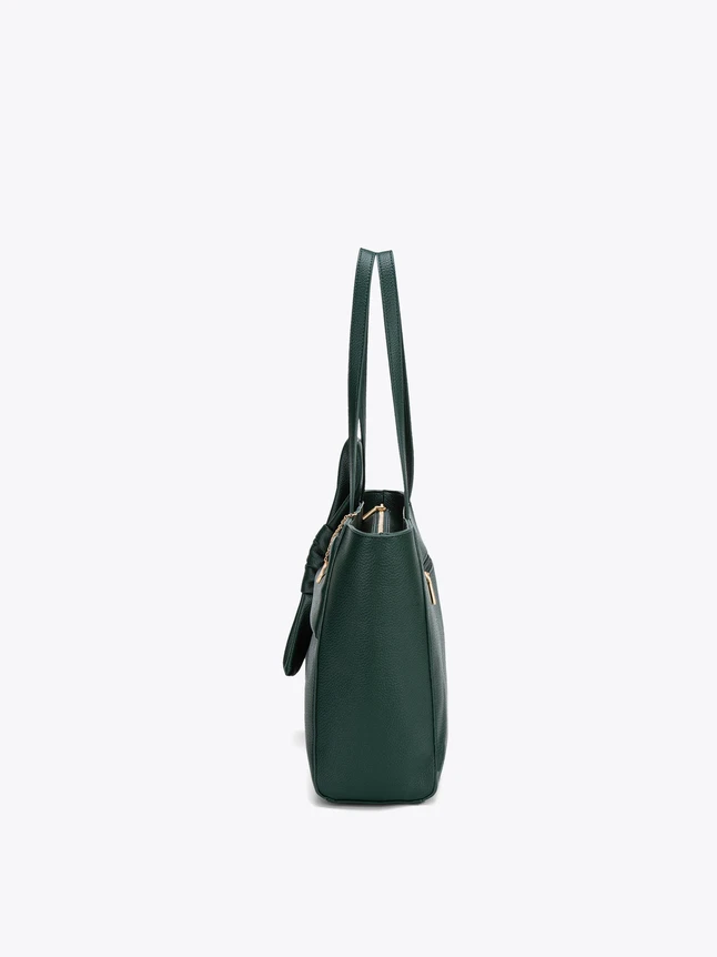 Elegant Pebbled Vegan Leather Shoulder Tote Bag for Professional and Everyday Use