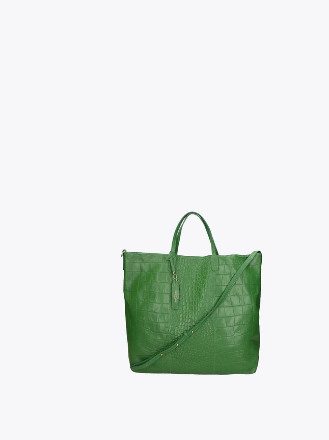 Crocodile Embossed Leather Tote Bag for Everyday Use And Travel