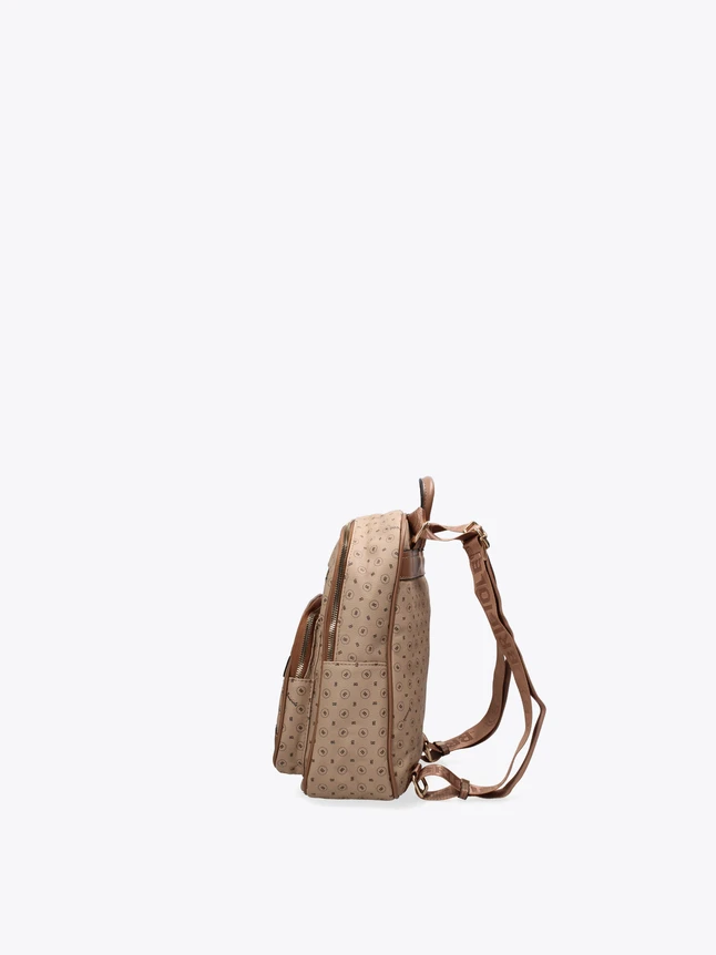 Designer Signature Monogram Backpack With Luxe Accents For Everyday