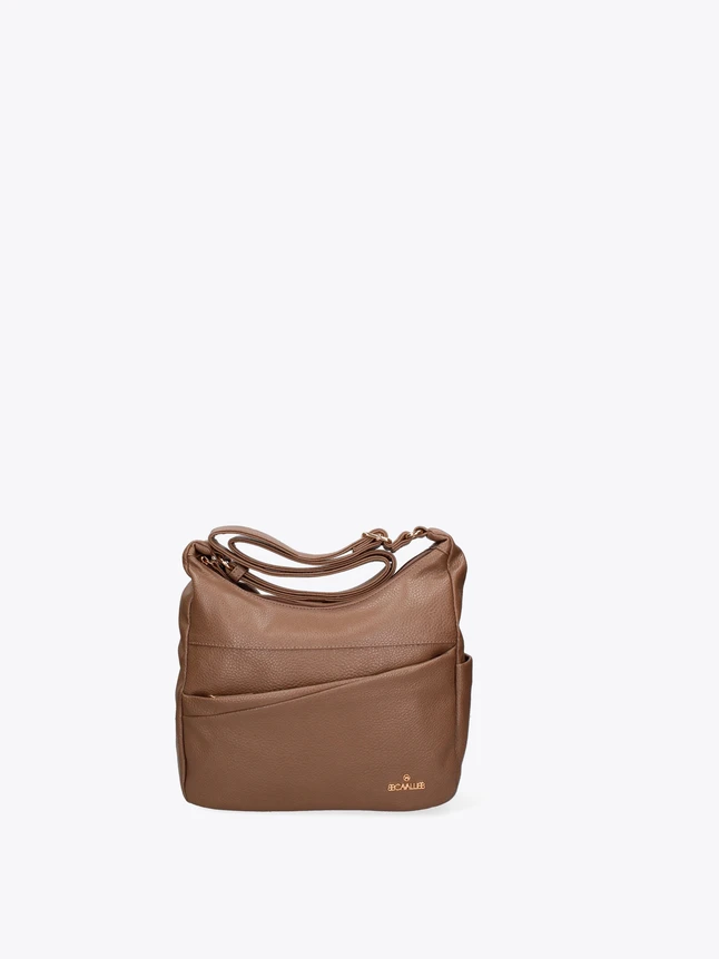 Pebbled Leather Satchel Bag Top Handle for Everyday Use with Front Zipper Pocket