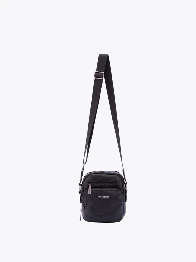 Minimalist Nylon Crossbody Bag for Everyday Use with Front Zip Pocket
