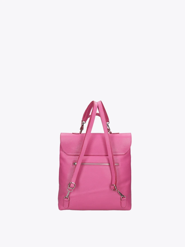 Chic Faux Leather Handbag Convertible into Backpack Laptop Backpacks