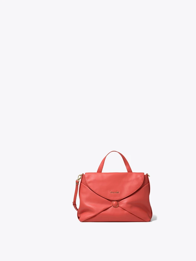 Leather Envelope Flap Satchel Bag Top Handle for Everyday Use